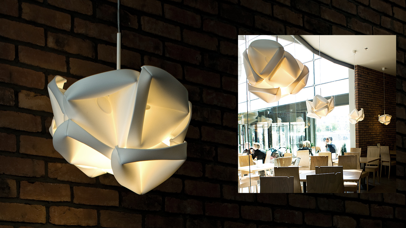 RENOVATION lamps in the interiors of KFC restaurant in «Cuprum Arena» mall, Lubin, Poland