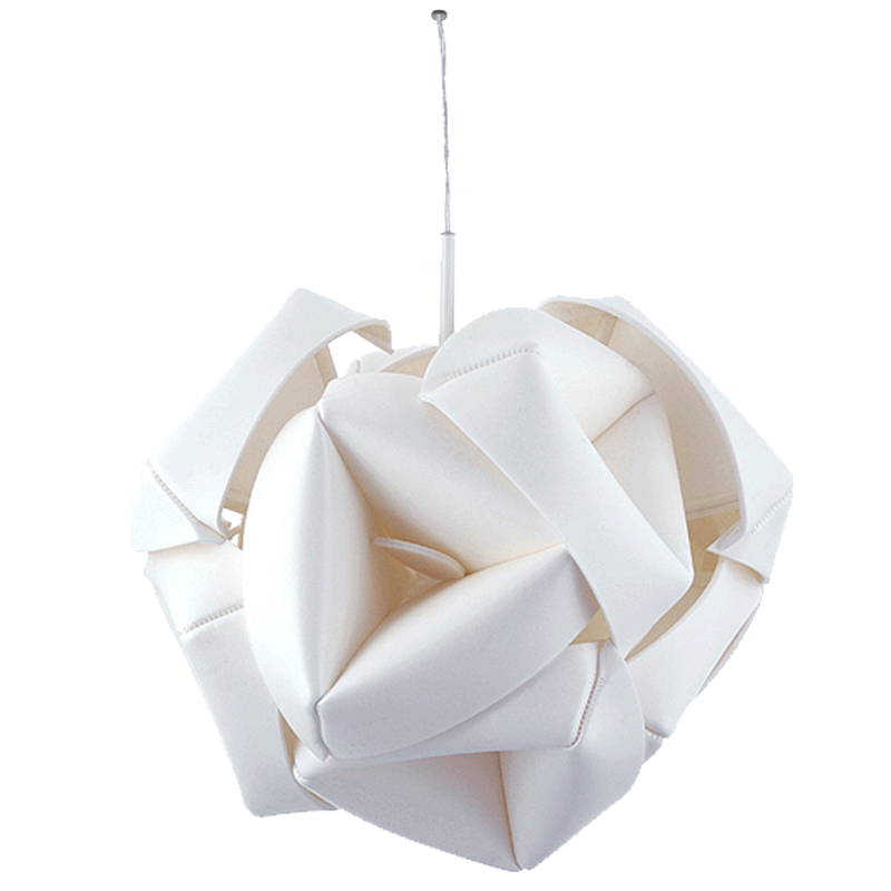 RENOVATION lamp from upcycled plastic foam scraps, design: Daria Burlińska